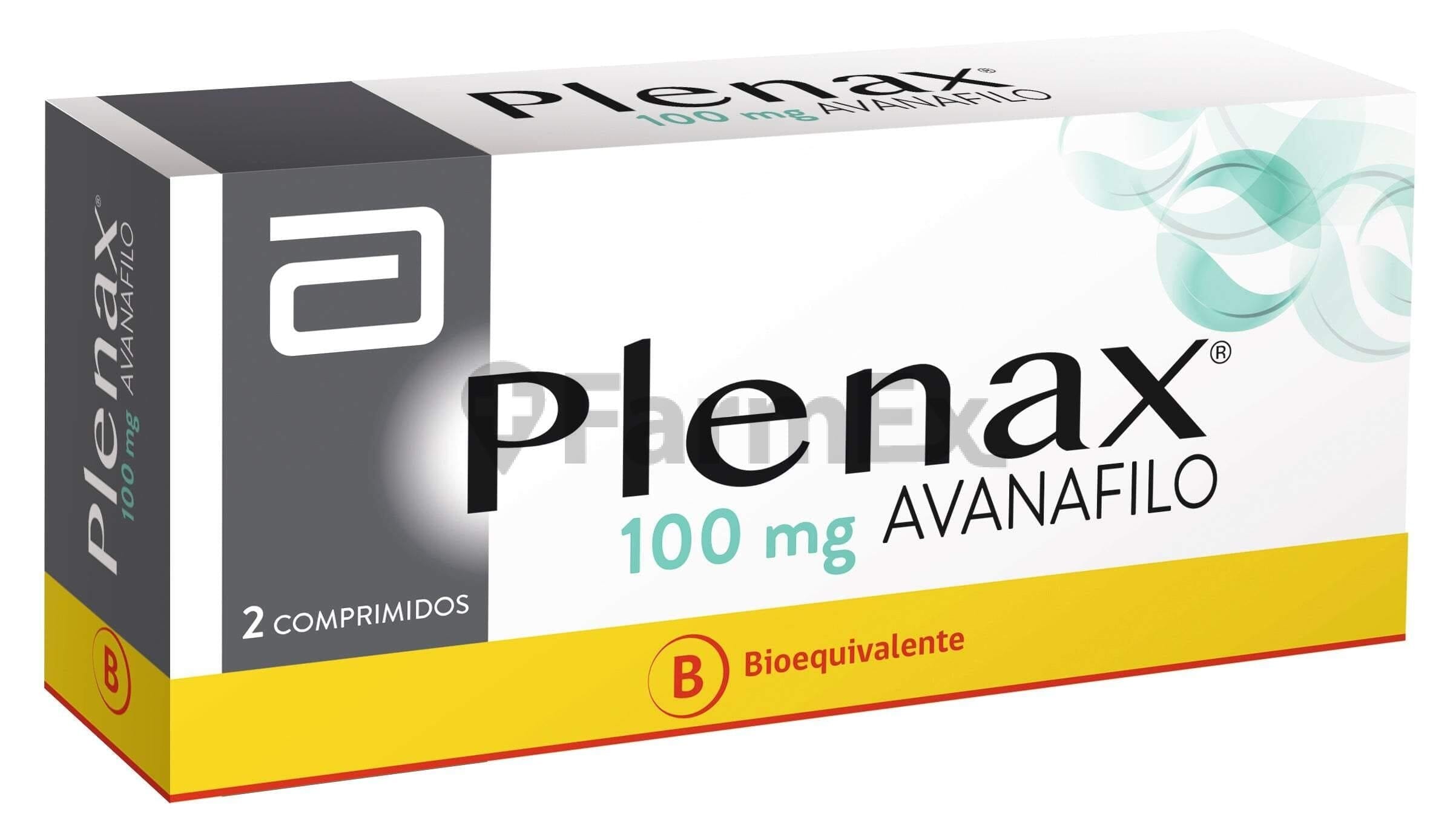 Plenax 100 mg x 2 comprimidos Farmex-Fonasa-Persistente